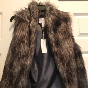 BCBG Generation Shell collar Gunmetal Vest